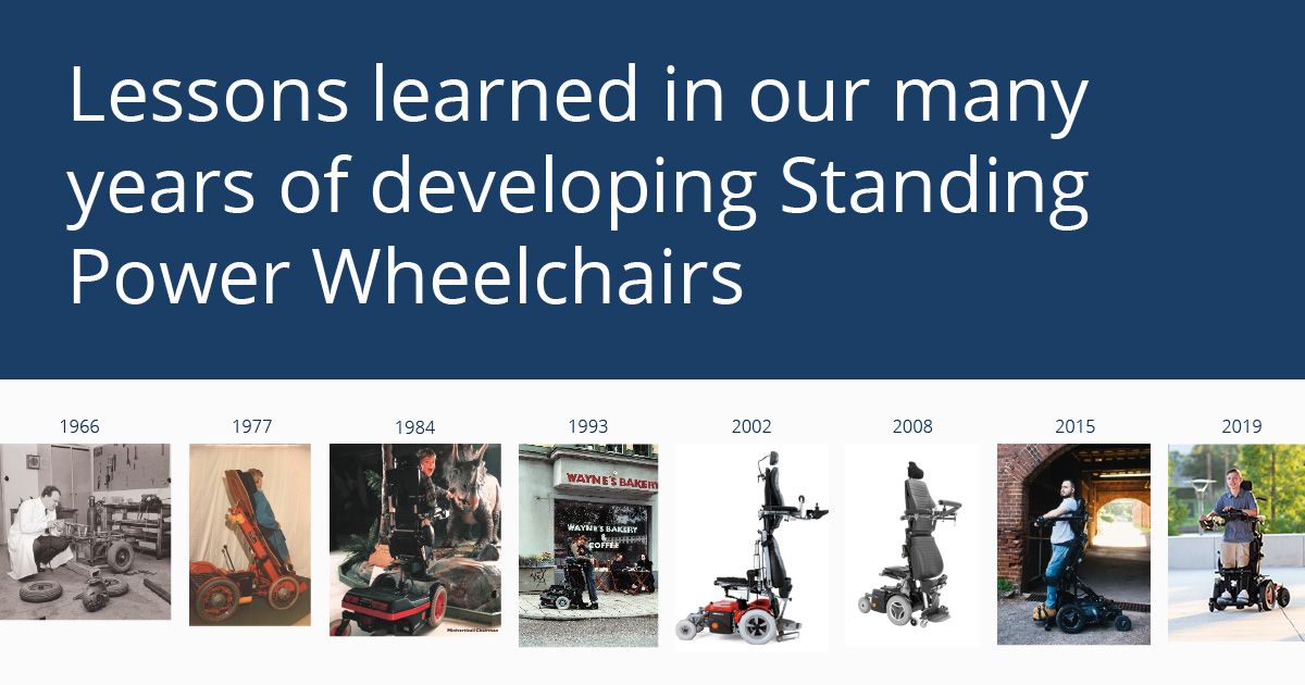 Lessons learned in our many years of developing Standing Power Wheelchairs