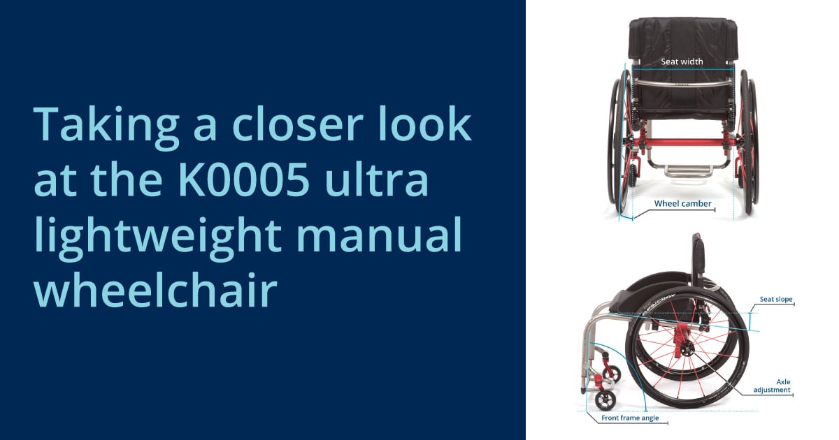 Taking a closer look at the K0005 ultra lightweight manual wheelchair